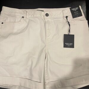 Simply Vera Vera Wang Women's Cream Jean Shorts
